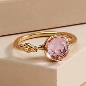 Anello Creativo con Design a Nodo, Mezza Sfera Lucida, Anello Elegante da Donna, Accessorio Regalo alla Moda - Product Image 3