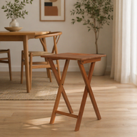 Table basse pliable en bois naturel écologique moderne avec étagère de rangement pour la maison, le bar, le salon et le bureau