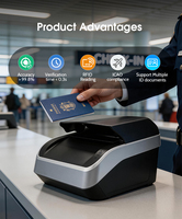 Lecteur-scanner de passeport OCR MRZ automatique portable SCANSMART RK5100 avec interface USB