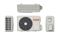 Petit convertisseur de climatisation fendu à 24 pièces, accessoire pour voiture, pour audi 9000BTU 12000BTU 18000BTU 24000BTU