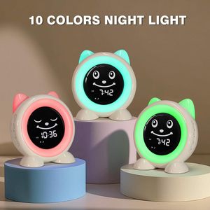 Kids Digital Table Alarm <b>Clock</b> Reloj Wake <b>Clock</b> Trainer 5 Color <b>Night</b> <b>Light</b> with Temperature Cute Cartoon Digital Desk <b>Clock</b> - Product Image 3