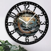 Jam Dinding Besi Bundar 25cm Gaya Farmhouse dengan Sentuhan Rustic
