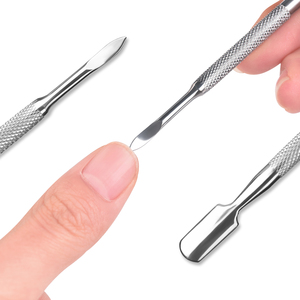 Pousse-cuticules double extrémité en acier inoxydable réutilisable, éliminateur de peaux mortes, outil de manucure et pédicure pour le soin des ongles - Product Image 6