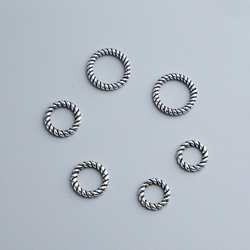 jump rings 925 hammered closed