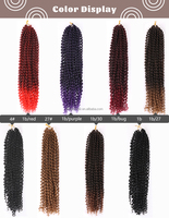 Extensions Synthétiques de Cheveux Ondulés au Crochet de 18 Pouces pour Tresses Passion Twist Douces et Confortables
