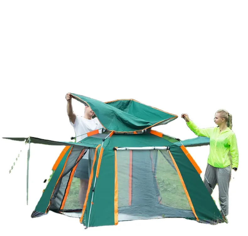 2メッシュウィンドウ付きキャンプ釣りピクニックテント用Ty二重層自動オープニングポップアップテント