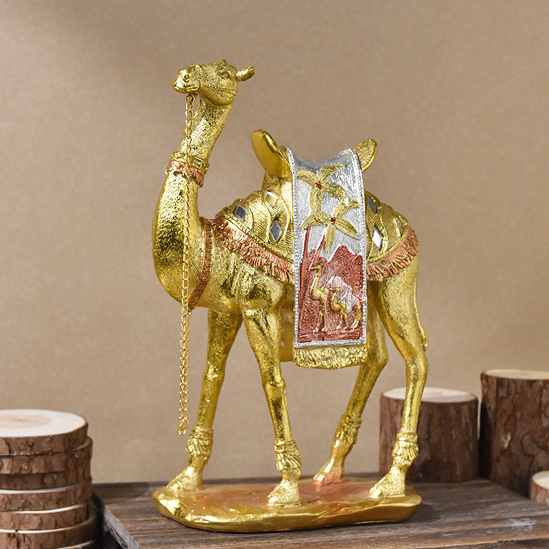 Luxury Artistic Camel Ornaments for Home Decor Resin Statues