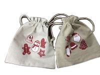 Bolsas de Cordón Biodegradables Personalizadas de 11x14 cm, Impresas con Diseño Navideño, de Yute y Lino, Serigrafía, Logotipo Económico para Regalos de Algodón y Seda - Product Image 2