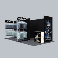 Stand d'exposition portable 10x20 pieds, réutilisable, léger, installation sans outil, structure en aluminium, toile tendue, pour salon professionnel