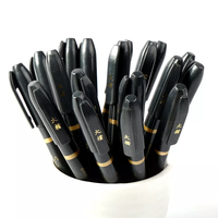 Stylo plume de calligraphie permanent noir en plastique de qualité supérieure, fin et élégant, MS-999, pour calligraphes, papier à double face, Chine