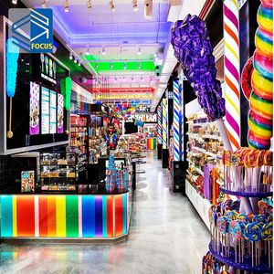 패션 사용자 정의 소매 식품 가구 조명 초콜릿 디스플레이 캐비닛 선반 - Product Image 2