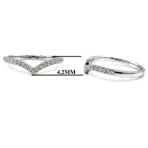 Bague de Fiançailles et de Mariage Tendance en Or Blanc 18 carats de Haute Qualité avec Diamants Naturels Sertis Pavé pour Femme – Idéale pour les Fêtes - Product Image 2
