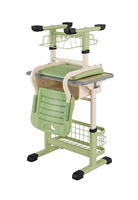 Ensemble chaise et bureau ergonomiques pour enfants à prix d'usine avec réglage en hauteur et panier de rangement