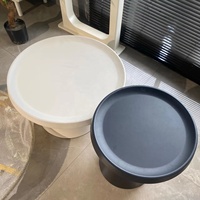 Eisen-Tee tisch, Wohnzimmer im cremefarbenen Stil, kleiner Haushalt, leichter Luxus, High-End-Gefühl, minimalisti scher kreativer runder Couch tisch