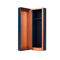 Boîte d'emballage de luxe personnalisée pour Cognac, coffret cadeau rigide magnétique, étui de présentation haut de gamme pour Brandy avec insert en EVA et finition dorée