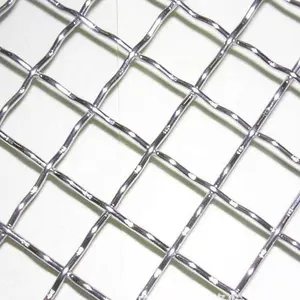 Thép Không Gỉ Bện Crimped Lưới Mine Màn Hình Sản Xuất Crimped Wire Mesh Thép Không Gỉ Wire Mesh