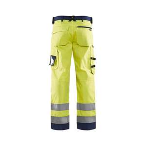 BLAKLADER - 156618113389D116 Pantalones Hi-Vis sin bolsillos para uñas Amarillo/Azul marino-EAN 7330509413111 ROPA DE TRABAJO DE LA HI-VIS - Product Image 2