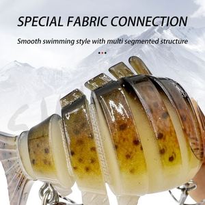 Trucha artificial de manivela articulada multiarticulación hundimiento lento natación bajo superior agua cebo duro cebo bajo - Product Image 4