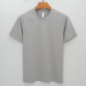 High-end Double-sided <strong>Mercerized</strong> Cotton T-shirt Long-staple Cotton Wrinkle-free Solid Color Black Cool-touch Short-sleeved Men - Product Image 5