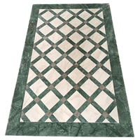 Populaire Hong Kong Style Rétro Cuisine Carré Motif Sol Jet D'eau Mosaïque Verde Marbre Blanc Mosaïque Carreaux Muraux