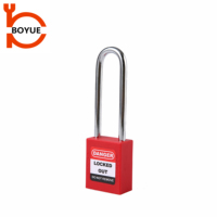 Cadenas de sécurité ABS Loto Boyue Industrial 76 mm avec anse rouge et clé maîtresse