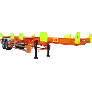 Hstar รถกึ่งพ่วงโครงกระดูกรถเทรลเลอร์โครงรถ2แกนรถ40Ft ขนส่ง45Ft คอนเทนเนอร์แบบกึ่งพ่วงโครงกระดูกสำหรับท่าเรือ - Product Image 4