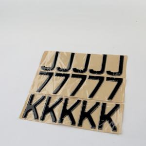 Autocollant en gel 3D en stock, lettres en résine bombée en gel 3D, lettres en gel pour plaque d'<span class=keywords><strong>immatriculation</strong></span> britannique, lettres en gel pour voiture, numéro en gel 3D - Product Image 6