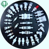 Insert de coupleur de déconnexion rapide en plastique de qualité médicale 1/4 "5/16" 3/8 "Barb de tuyau droit sans valve