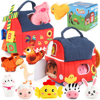 Lot de jouets en peluche animaux de la ferme en gros d'usine, poupées éducatives douces pour les cadeaux de fête et les cadeaux d'anniversaire pour enfants