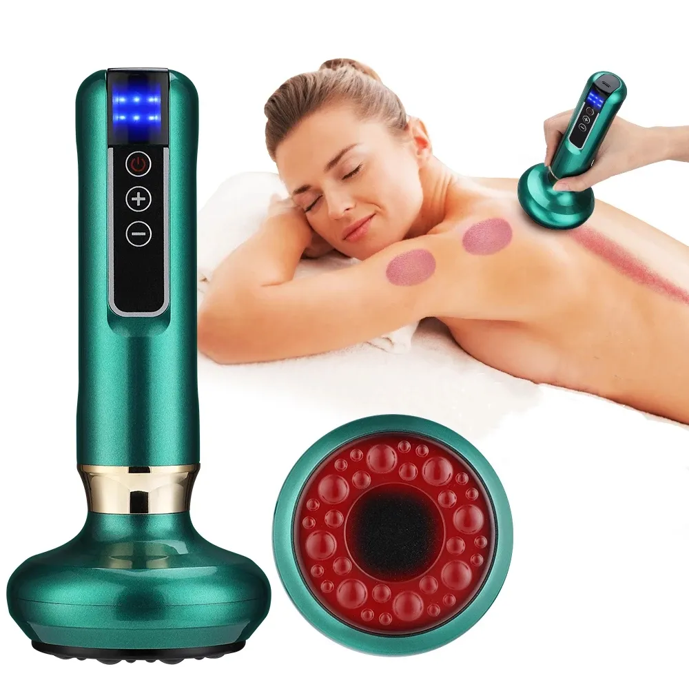 6 Gears LED Smart Air Breathing Cupping Device Portable Electric Cupping Machine With Warming