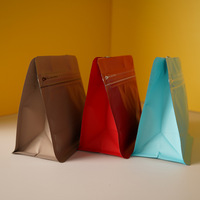 Sachet Doypack en MOPPVMPETPE de qualité alimentaire, à fermeture hermétique, en forme de cube Rubik à huit faces, pour emballage de grains de café, disponible en stock, vente en gros
