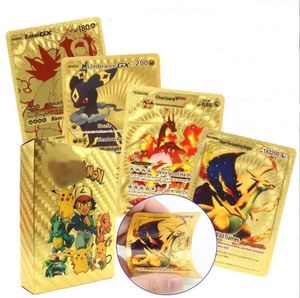 Cartes Flash Dorées et Argentées de Jeu de Cartes de Dessins Animés en Gros, Cartes à Paillettes Dorées 55 pièces/Boîte de Cartes à Collectionner Pokémon - Product Image 3