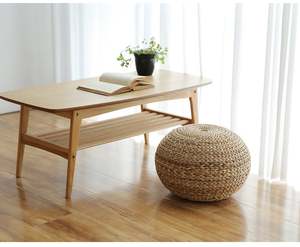 ถักมือผักตบชวาถักเบาะโมร็อกโก Pouf ธรรมชาติและมีประสิทธิภาพสำหรับการตกแต่งกลางแจ้ง - Product Image 3