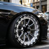 Jantes de course forgées légères de style Drag GS Luxury Beadlock 5x114.3 5x120 5x112 18x9J pour BMW M2 M3 Ford Mustang