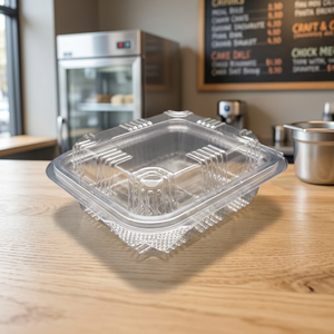 Crystal-clear PET Blister Hinge Box 250 ML / 8 OZ Capacity Eco-Friendly Recyclable Pack for Bakery <b>Sweet</b> Wholesale - Product Image 5