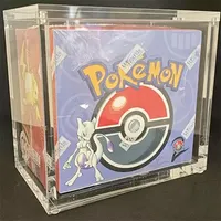 Vetrina personalizzata Pokemon ETB con coperchio magnetico espositore per scatola Booster in acrilico con custodia protettiva per chiusura a vite