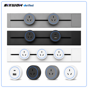 SIXWGH 32A Prise électrique USB sur rail, pour bureau et domicile, rail d'alimentation amovible, prise de courant <span class=keywords><strong>argentine</strong></span> 220V - Product Image 1