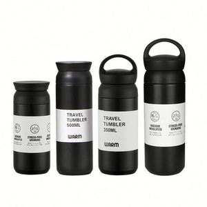 Gourde isotherme en acier inoxydable à double paroi de 350 ml, style américain, avec couvercle, pour le camping - Product Image 1