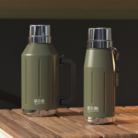 Botol Minum HAERS 1.2L Custom Logo Dinding Ganda Stainless Steel Besi Isolasi Termos Olahraga Vacuum Insulated Flask