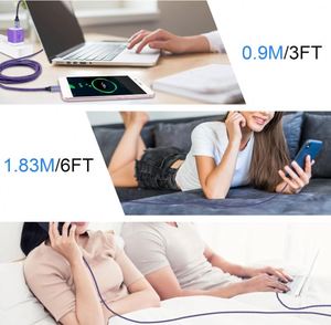 Free Sample 1M 2M 3M Nylon Braided 2.4A <b>USB</b> to Type C Fast Charging <b>Cable</b> for iPhone 15 16 Samsung <b>USB</b> C Charging Data <b>Cable</b> - Product Image 3
