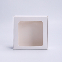Boîtes à gâteaux, à tartes et à cupcakes en kraft personnalisées de 55*55*25 mm avec fenêtre transparente