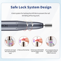 Stylo perceuse à ongles professionnel HOWYEA 35000 tr/min rechargeable, outil de polissage et de manucure pour salon et usage domestique