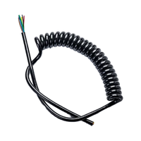 Câble spiralé enroulé pour outils électriques, conducteur en cuivre étamé personnalisé, gaine en PVC/PU, pour distributeurs automatiques de boissons