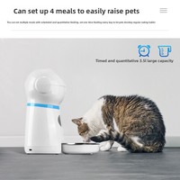 Distributeur automatique de nourriture pour animaux de compagnie 3,5 L, distributeur intelligent de nourriture pour chats, contrôle des portions programmé, enregistrement vocal, double alimentation, infrarouge anti-blocage