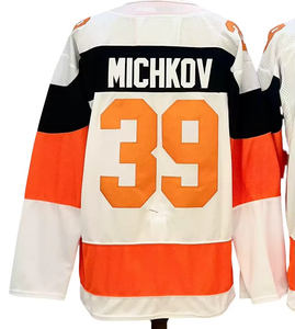 เสื้อฮอกกี้น้ำแข็งปักลายทีมฟิลาเดลเฟียใหม่ปี 2026 หมายเลข 11 ทราวิส โคเนคนี หมายเลข 14 ฌอน คูตูริเยร์ หมายเลข 74 โอเว่น ทิปเพ็ตต์ หมายเลข 39 มัตเว ไมช์คอฟ - Product Image 5