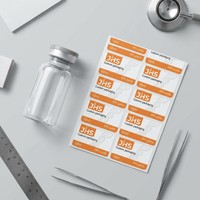 Étiquettes personnalisées en gros pour flacons de 3 ml et 10 ml, autocollants pour peptides, étiquettes autocollantes imperméables pour flacons de peptides
