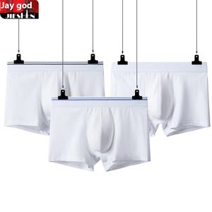 <span class=keywords><strong>XXL</strong></span> <span class=keywords><strong>Boxer</strong></span> da <span class=keywords><strong>uomo</strong></span> in cotone bianco di mezza vita antibatterico biancheria intima lavorata a maglia per pantaloncini No-Brand giovani autunno e inverno - Product Image 2