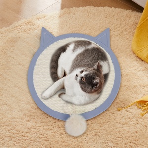 Wall Mounted Luxo <span class=keywords><strong>Cat</strong></span> Scratcher Grande Sisal Arranhando Post Board com Forte Ventosas e Base de Madeira para Cães Brinquedos De Pelúcia - Product Image 2