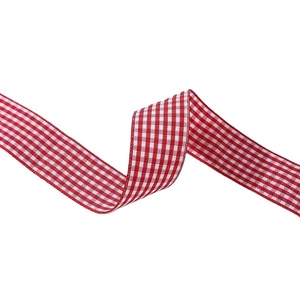Hete Aanbieding Kerst Geruite Burlap Lint Gingham Inpaklint voor Kerstboomdecoratie DIY Bloemboogjes - Product Image 3