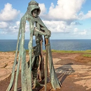 Statua da Giardino in Metallo di Grandi Dimensioni Personalizzabile, Design <span class=keywords><strong>Samurai</strong></span>/Guerriero con Finitura in Bronzo, Stile Occidentale, Marca BringFine - Product Image 4